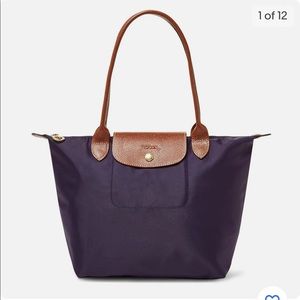 Longchamp 2605 Le Pliage Medium Nylon Tote Bilberry Purple